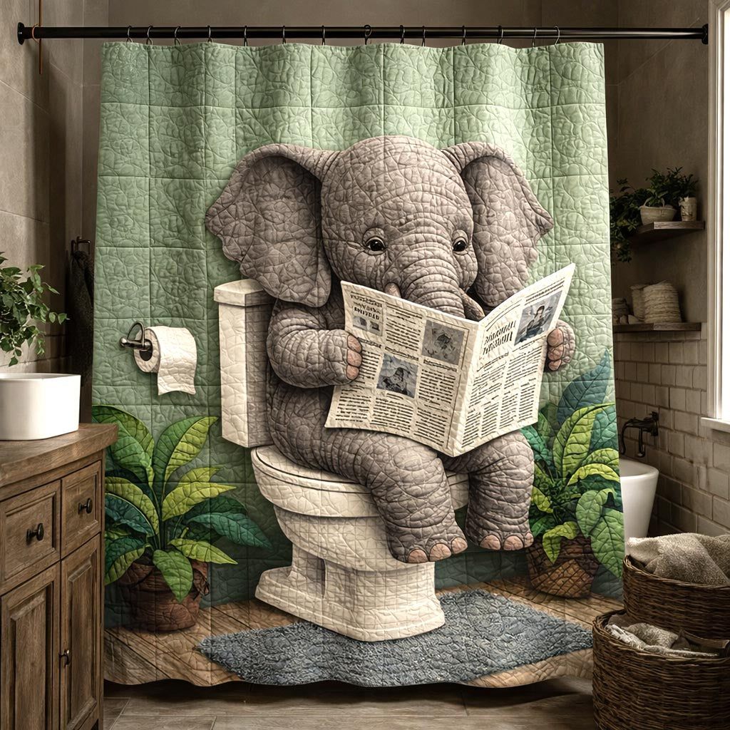 Gentle Elephant Shower Curtain GFTOMA10243