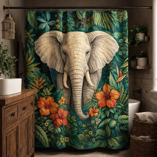 Jungle Elephant Shower Curtain GFTOMA10245