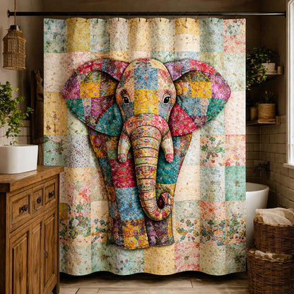 Happy Elephant Shower Curtain GFTOMA10246