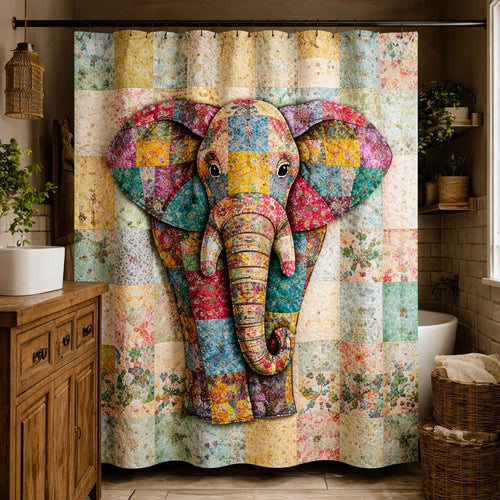 Happy Elephant Shower Curtain GFTOMA10246