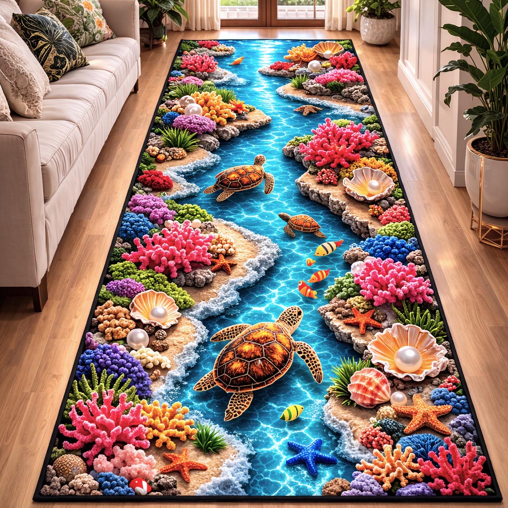 Tropical Turtle Runner Rug GFTOMA10285