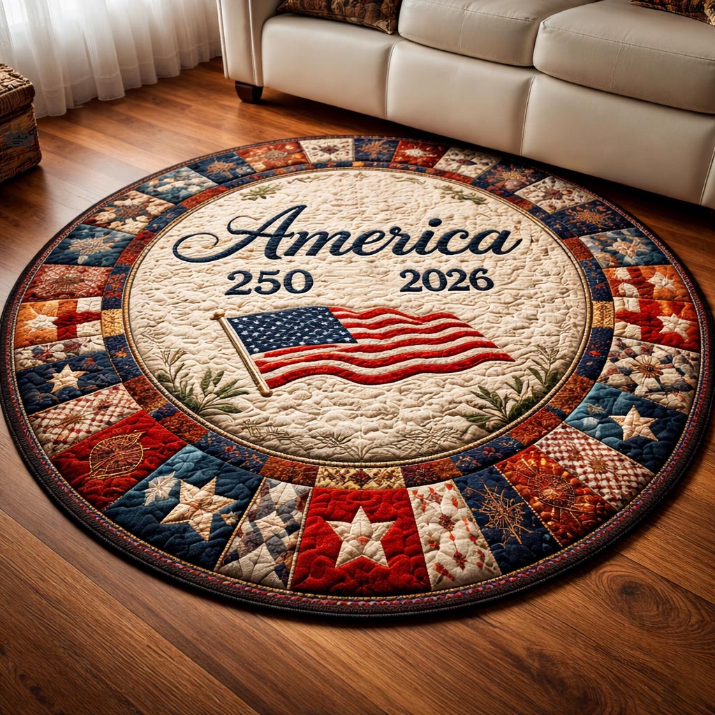 American Pride Quilted Round Mat GFTOMA10307