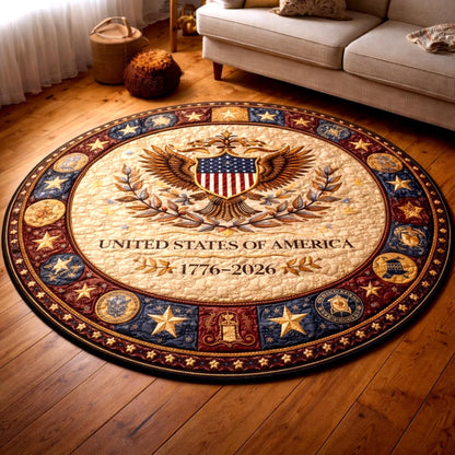 Liberty Stars Quilted Round Mat GFTOMA10310