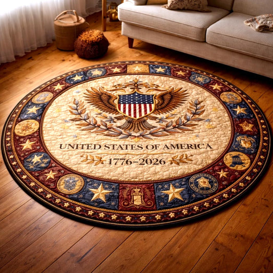 Liberty Stars Quilted Round Mat GFTOMA10310