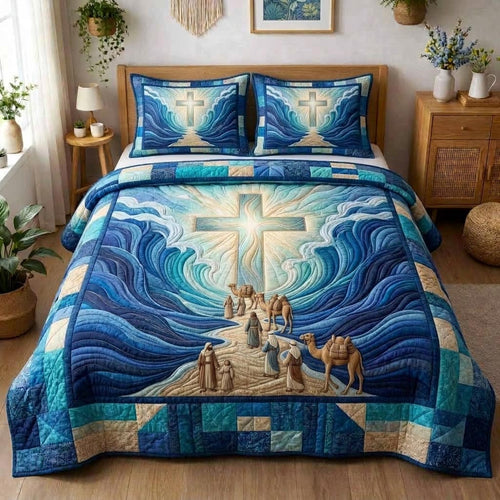 Pesach Blessing 3-Piece Quilted Bedding Set GFTOMA10357