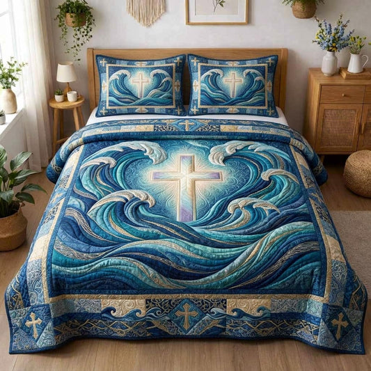 Passover Grace 3-Piece Quilted Bedding Set GFTOMA10360