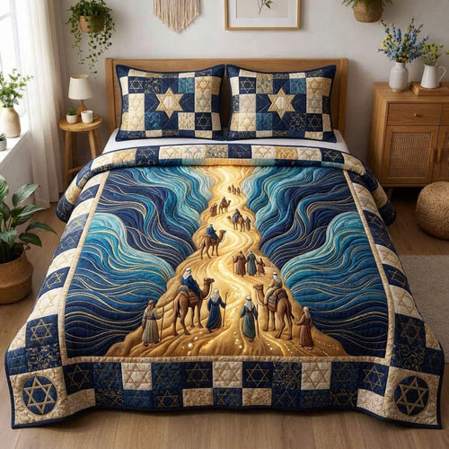 Passover Table 3-Piece Quilted Bedding Set GFTOMA10362