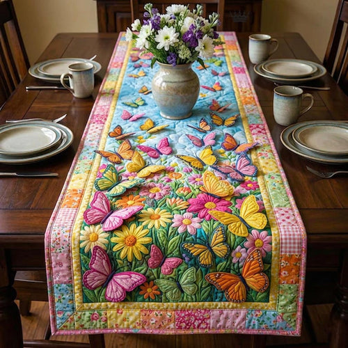 Butterfly Bloom Quilted Table Runner GFTOMA10394