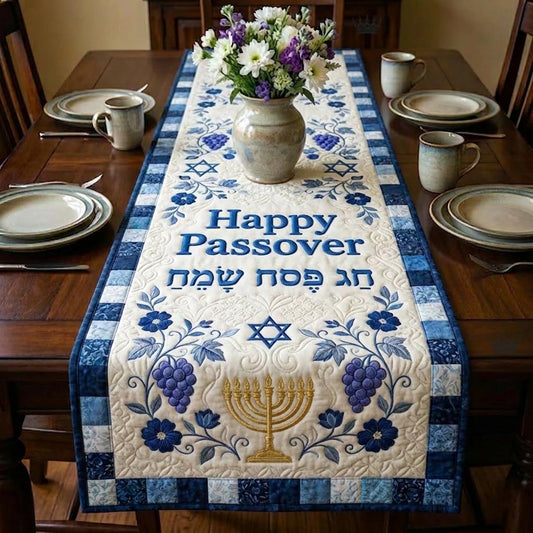 Pesach Blessing Quilted Table Runner GFTOMA10444