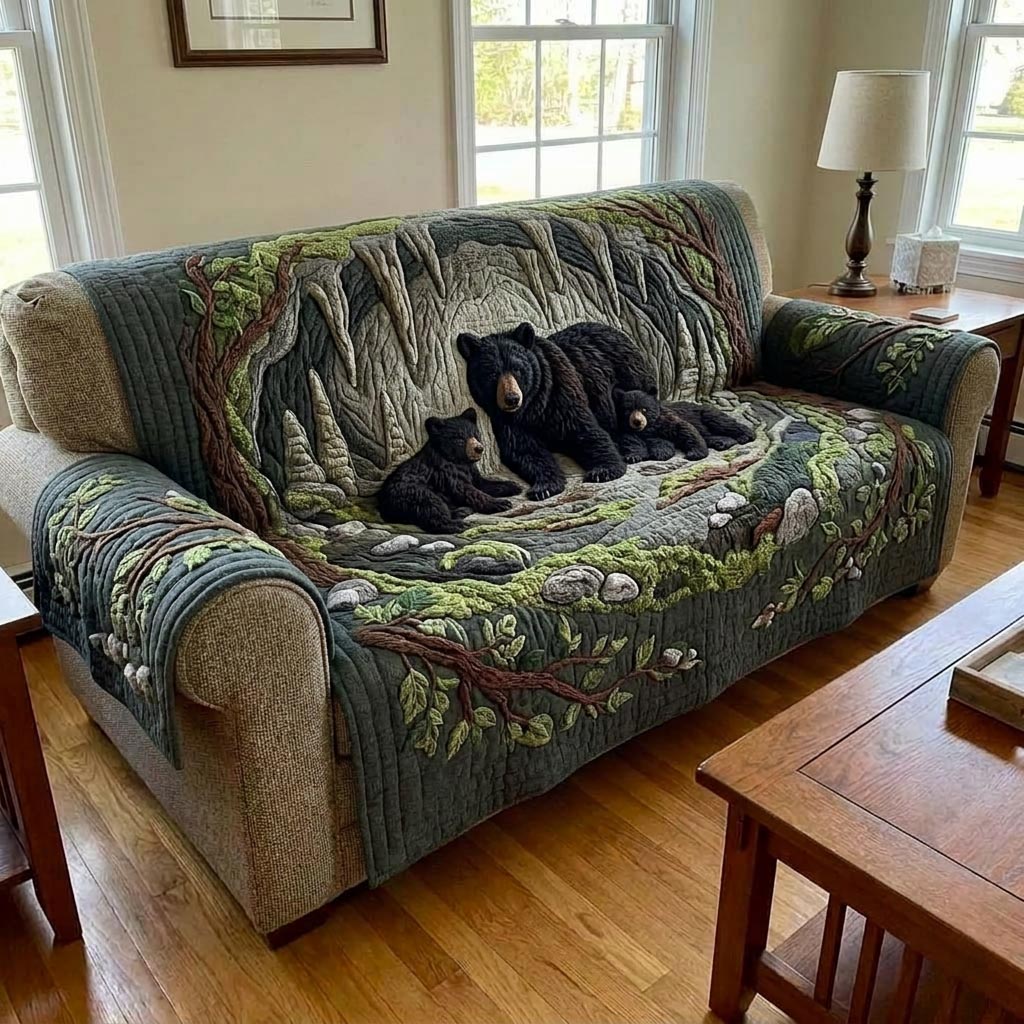 Woodland Lodge Quilted Sofa Cover GFTOMA10516