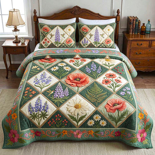 Bloom Patchwork 3-Piece Quilted Bedding Set GFTOMA10564