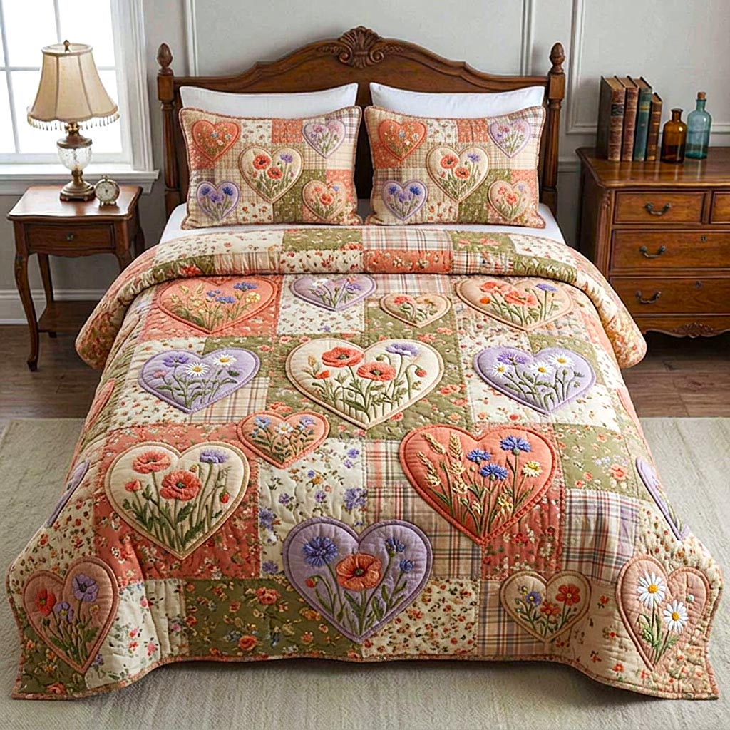 Patchwork Garden 3-Piece Quilted Bedding Set GFTOMA10568