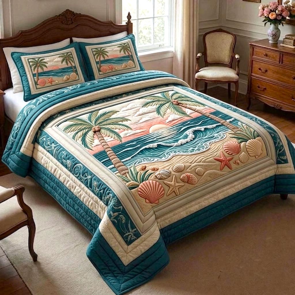 Beachside 3-Piece Quilted Bedding Set GFTOMA10601