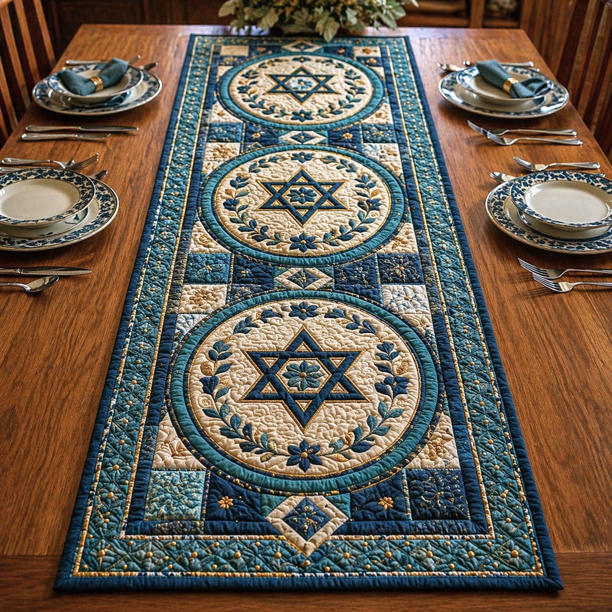 Jewish Heritage Quilted Table Runner GFTOMA10702