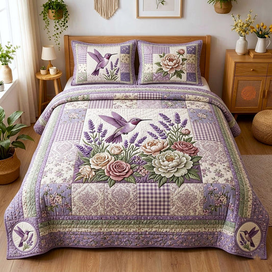 Floral Garden 3-Piece Quilted Bedding Set GFTOMA10704