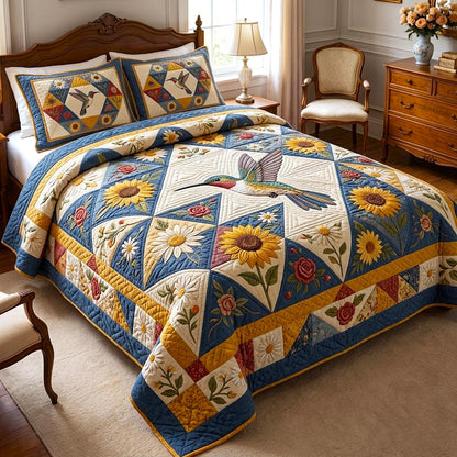 Floral Garden 3-Piece Quilted Bedding Set GFTOMA10705