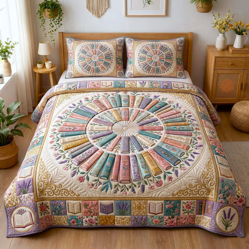 Wildflower Books 3-Piece Quilted Bedding Set GFTOMA10740