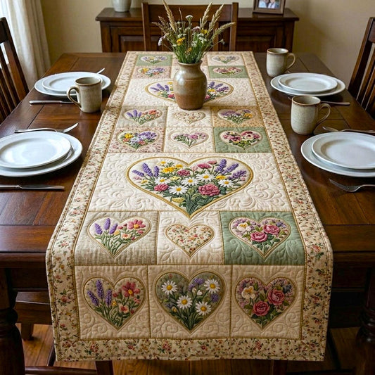 Floral Patchwork Quilted Table Runner GFTOMA10789C1