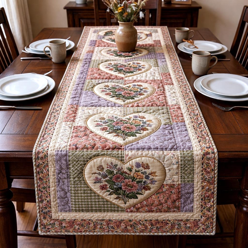 Patchwork Bloom Quilted Table Runner GFTOMA10790C1