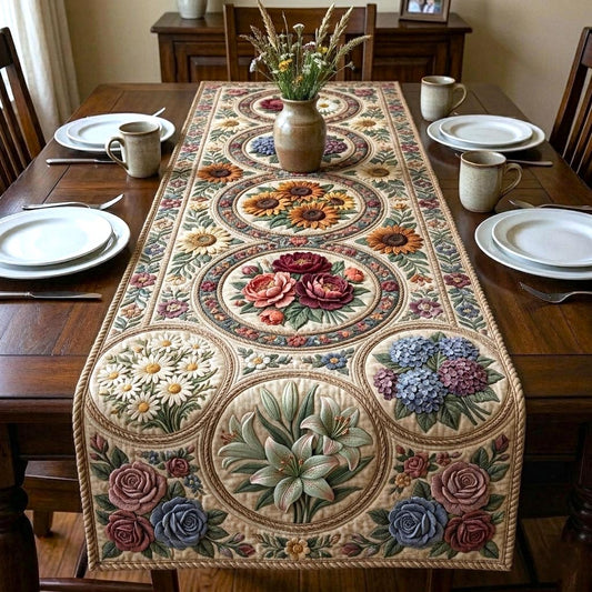 Garden Floral Quilted Table Runner GFTOMA10794