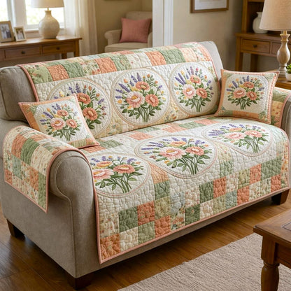 Garden Floral Quilted Sofa Cover GFTOMA10800