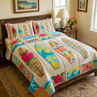 Seaside Living 3-Piece Quilted Bedding Set GFTOMA10831