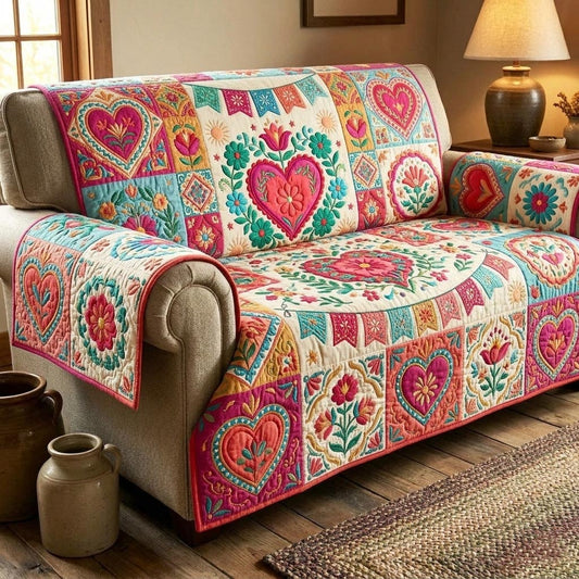 Fiesta Celebration Quilted Sofa Cover GFTOMA10892
