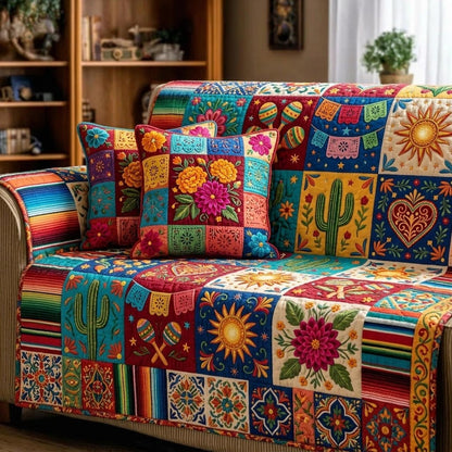 Cinco Party Quilted Sofa Cover GFTOMA10894