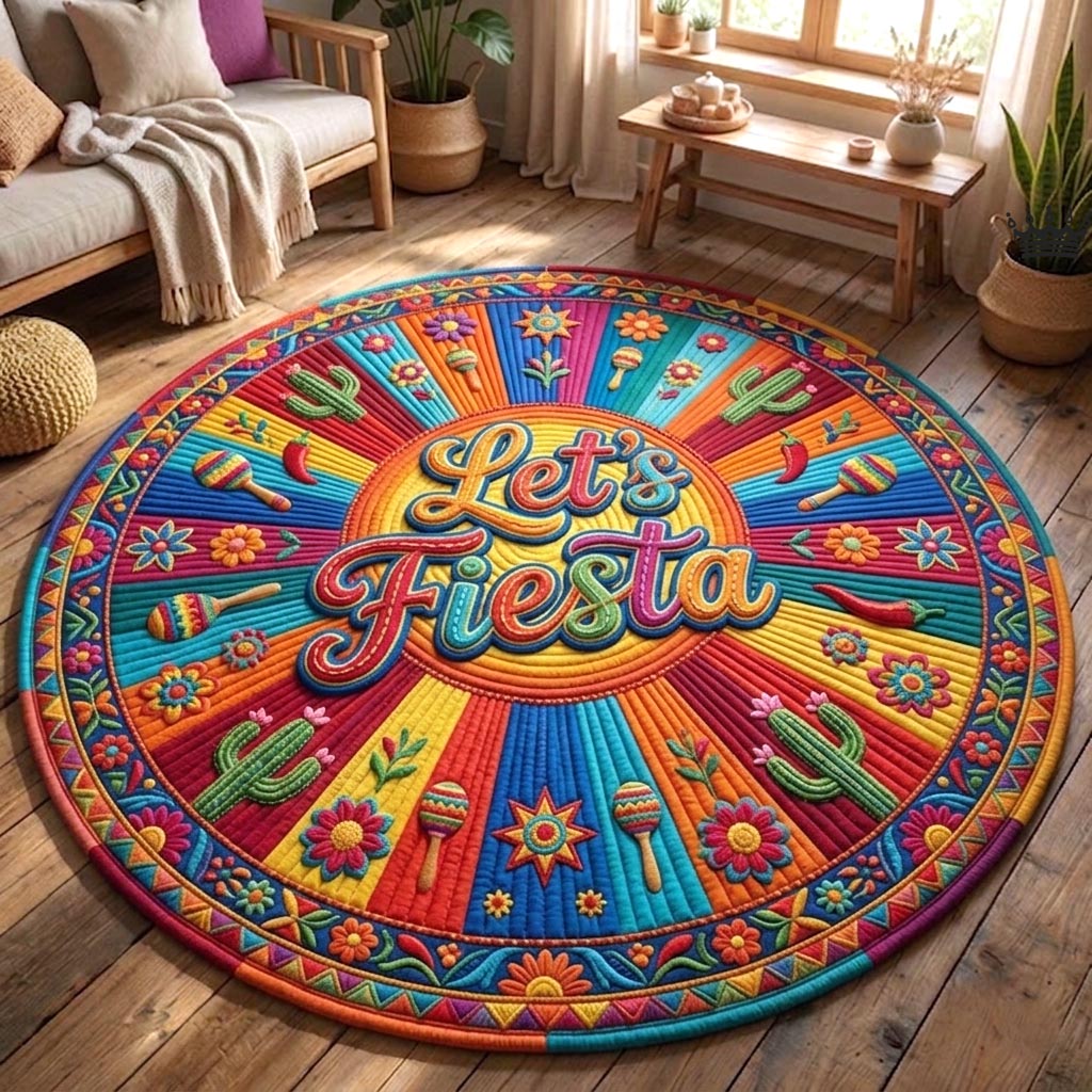 Fiesta Celebration Quilted Round Mat GFTOMA10899