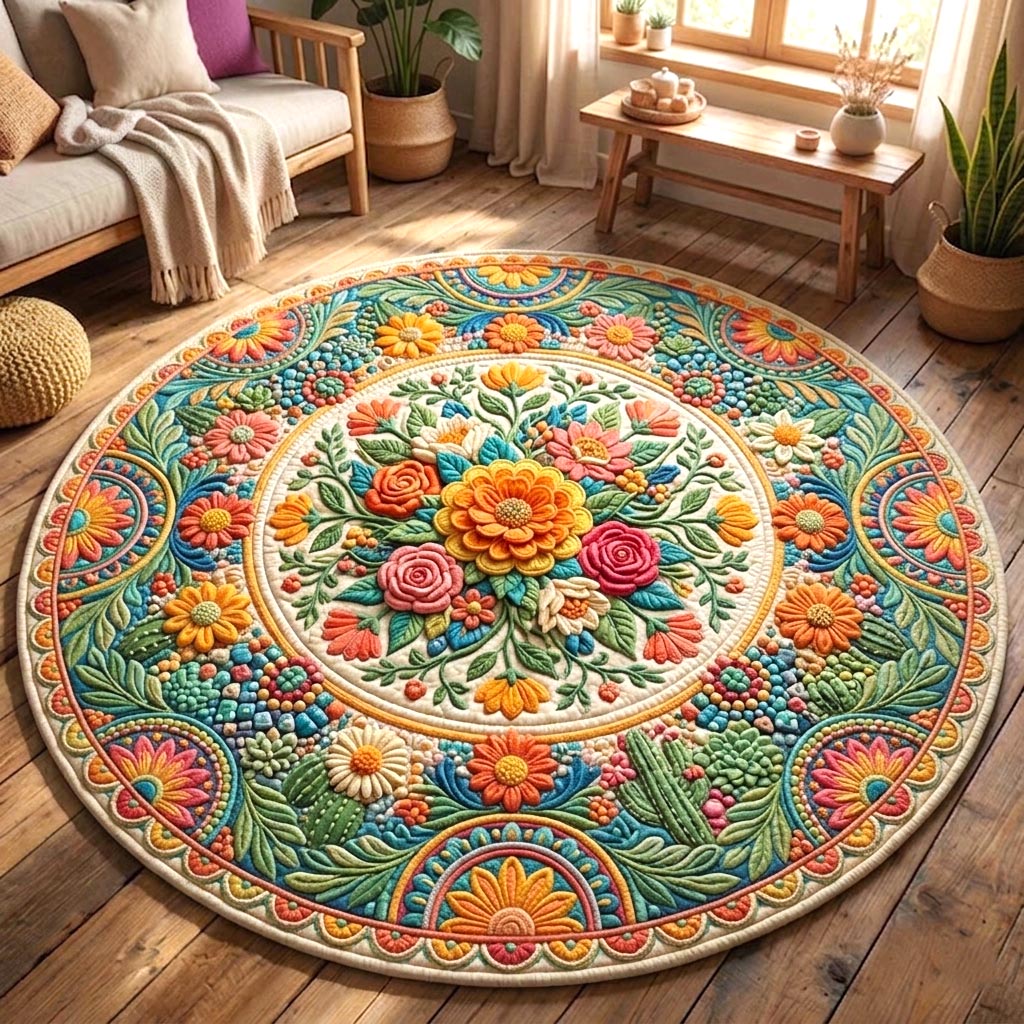 Fiesta Nights Quilted Round Mat GFTOMA10902