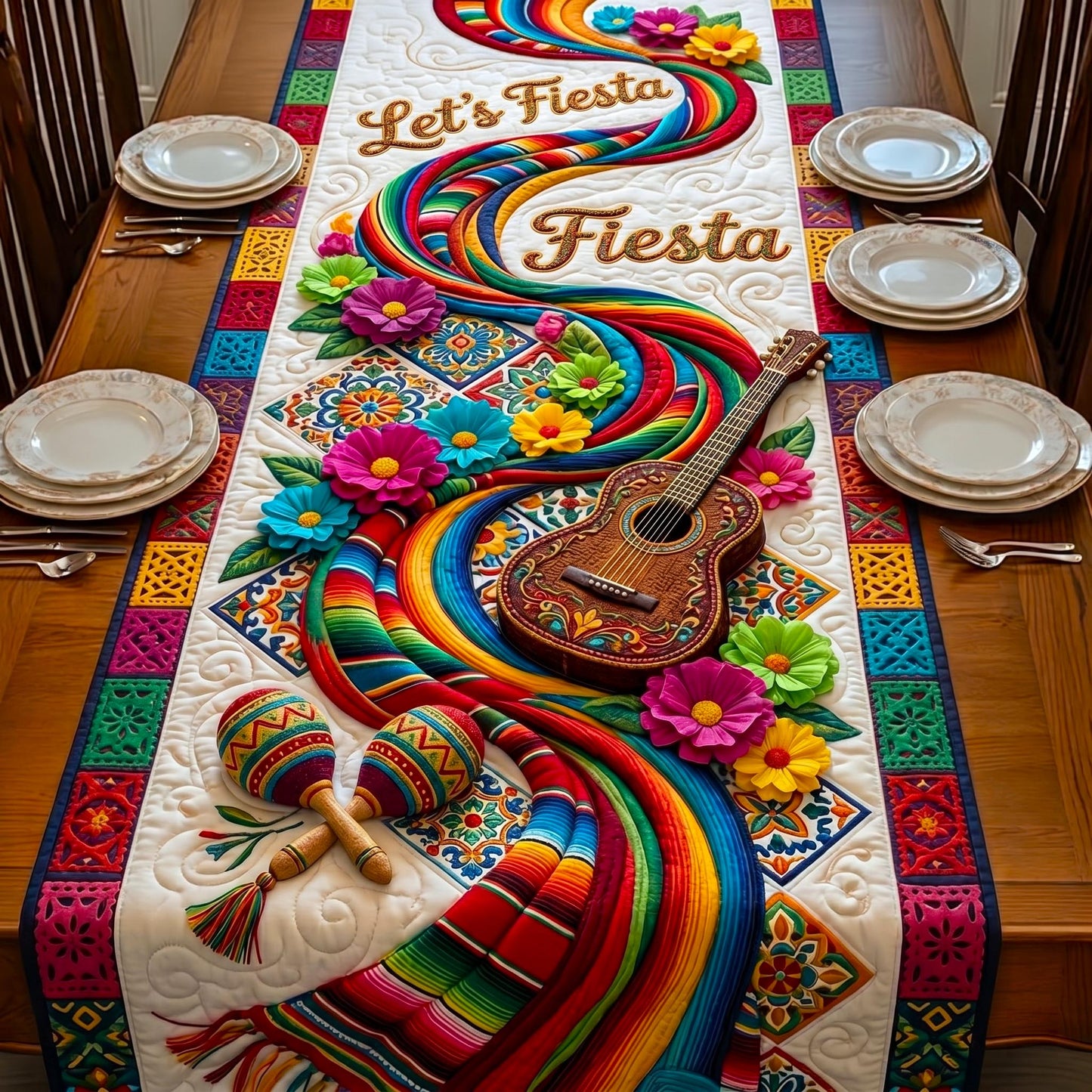 Fiesta Celebration Quilted Table Runner GFTOMA10918