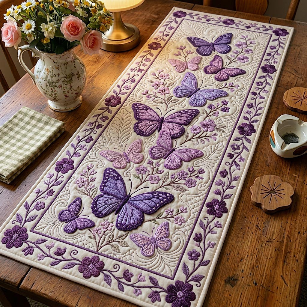 Butterfly Bloom Quilted Table Runner GFTOMA11021