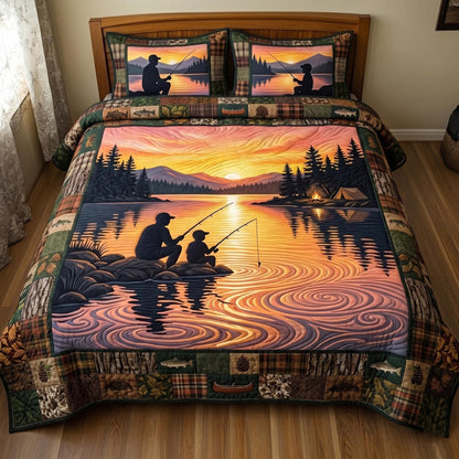 Lake Angler 3-Piece Quilted Bedding Set GFTOMA11095