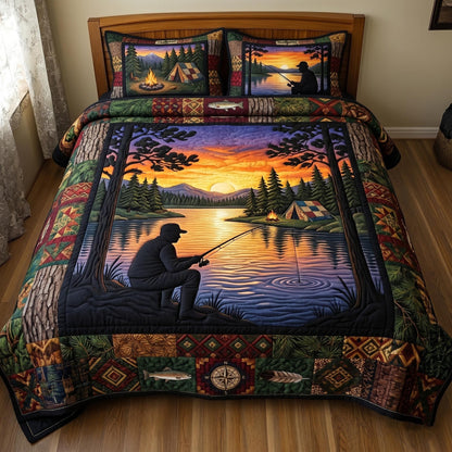 Lake Angler 3-Piece Quilted Bedding Set GFTOMA11099