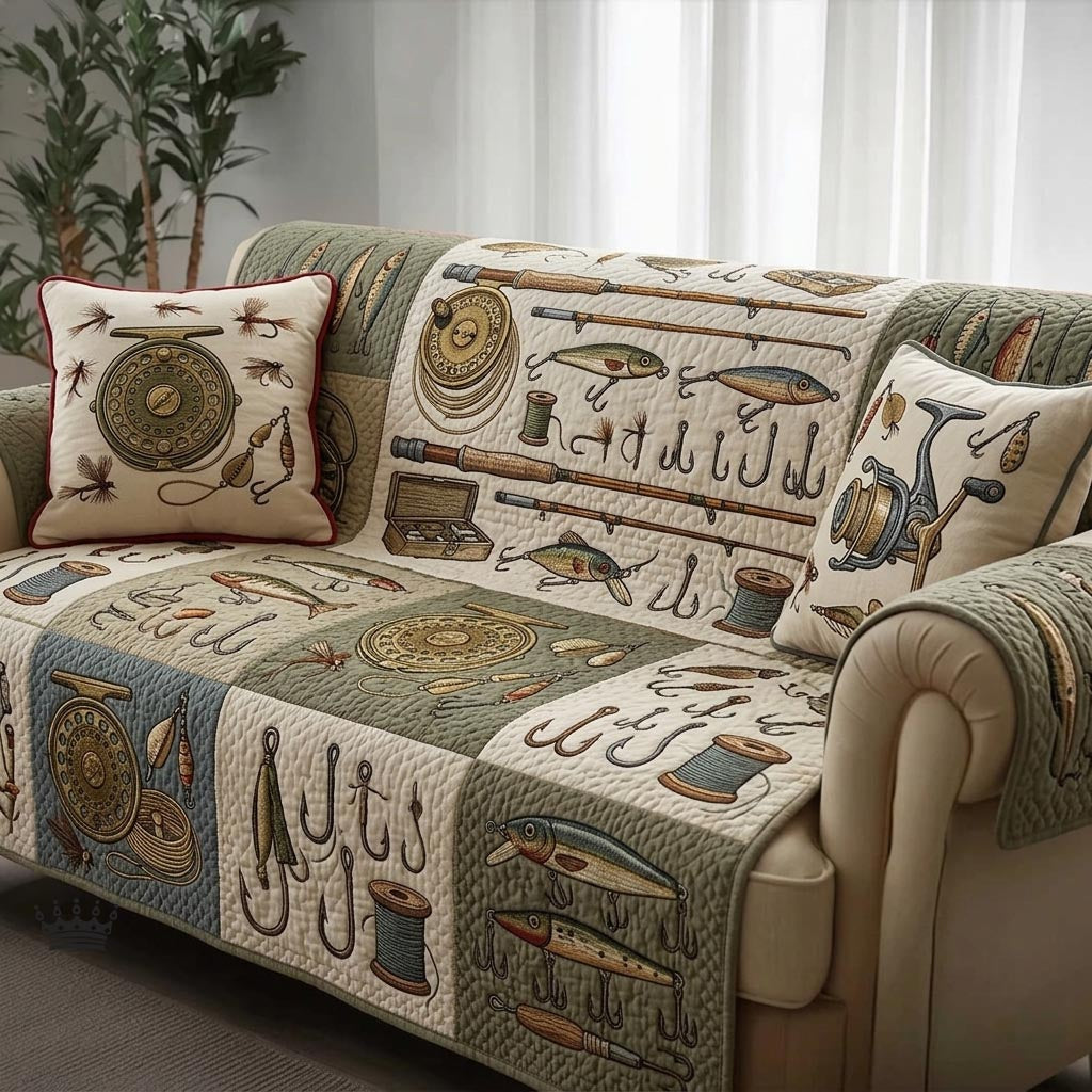 Lake Angler Quilted Sofa Cover GFTOMA11101