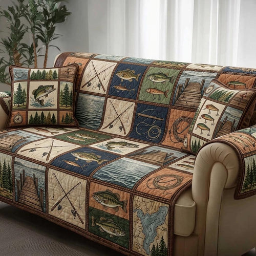 Lake Angler Quilted Sofa Cover GFTOMA11103