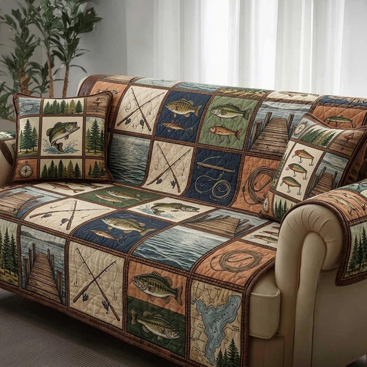 Lake Angler Quilted Sofa Cover GFTOMA11103