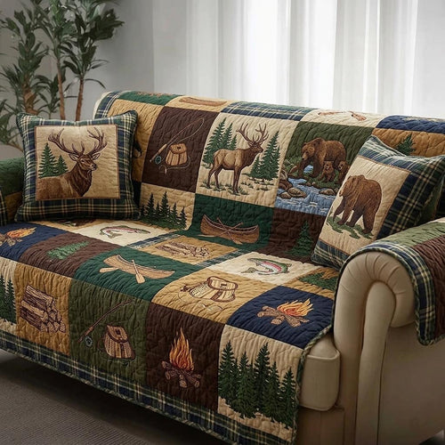 Lake Angler Quilted Sofa Cover GFTOMA11106