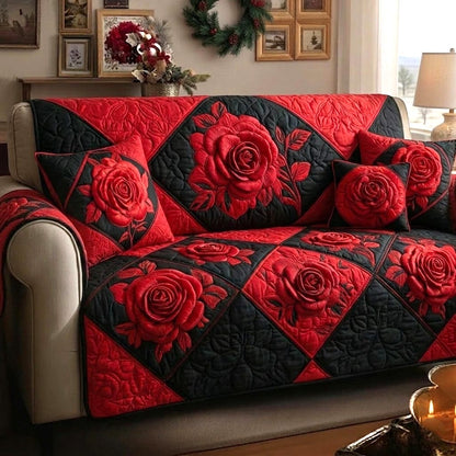 Rose Garden Quilted Sofa Cover GFTOMA11107C1