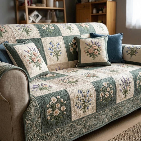Wildflower Books Quilted Sofa Cover GFTOMA11109