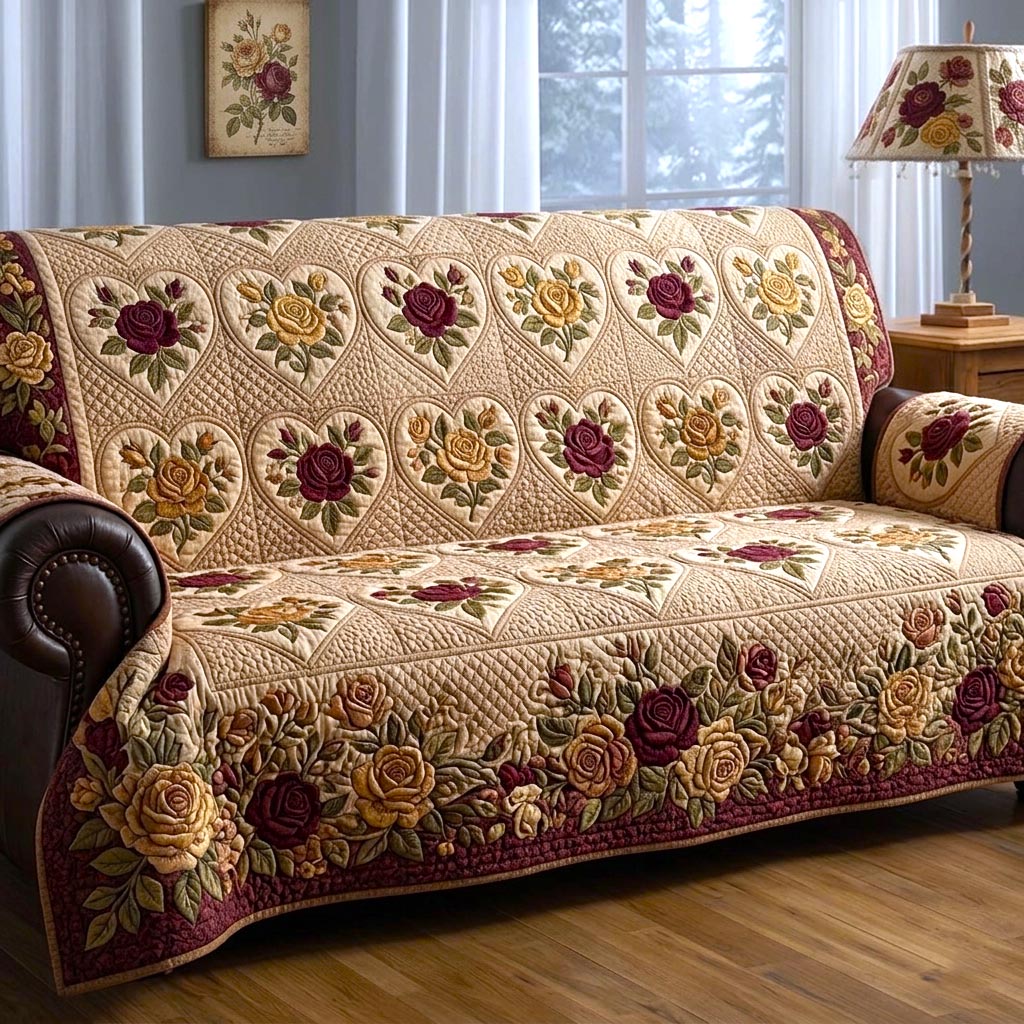 Garden Patchwork Quilted Sofa Cover GFTOMA11110
