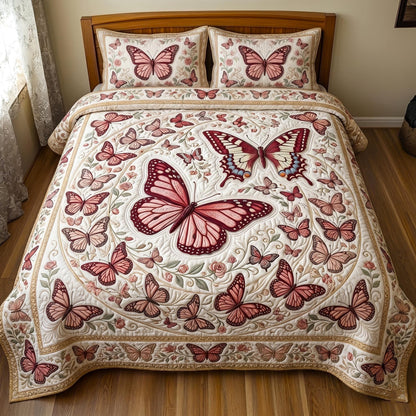 Butterfly Dream 3-Piece Quilted Bedding Set GFTOMA11131