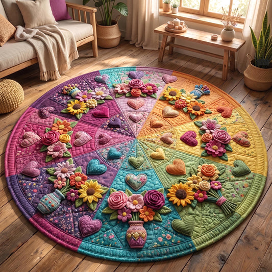 Love is Pride Quilted Round Mat GFTOMA11175