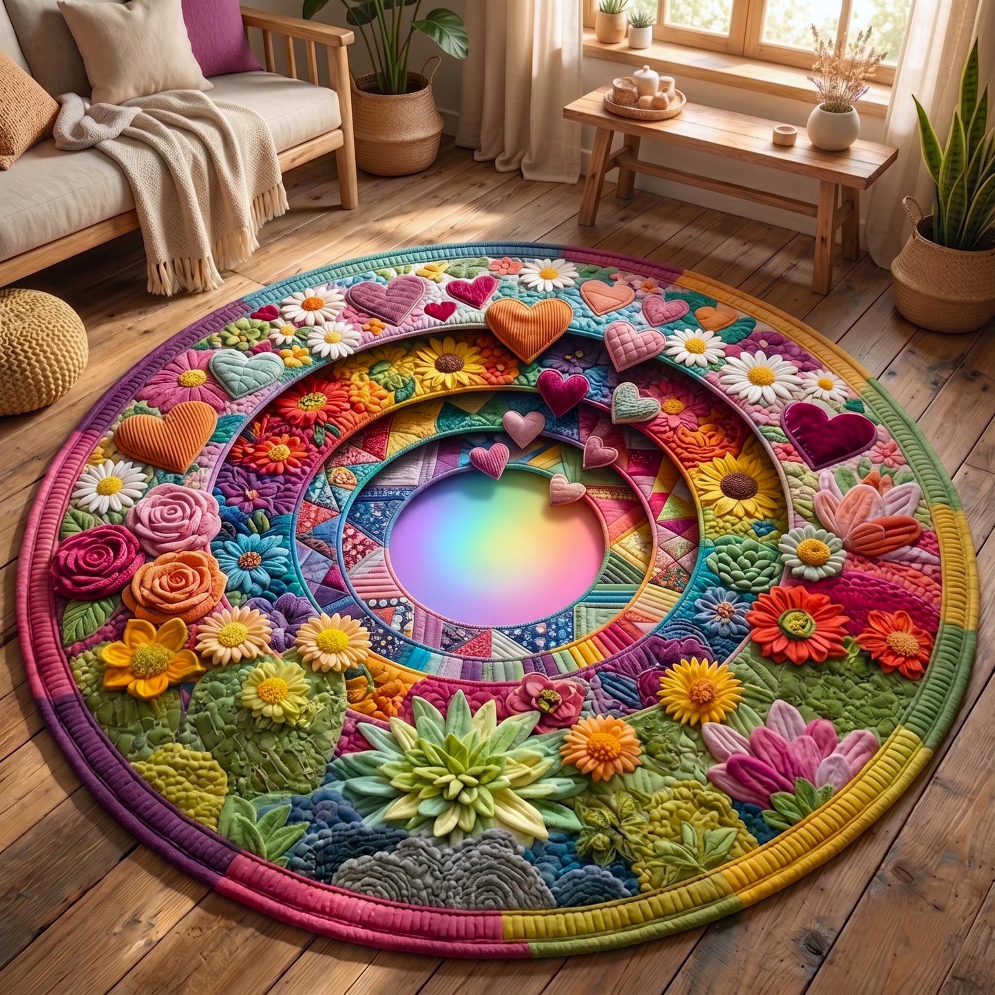 Pride Love Forever Quilted Round Mat GFTOMA11178