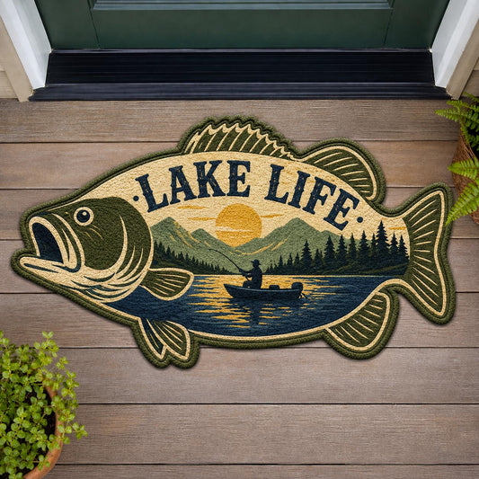 Lake Angler Custom Shape Doormat GFTOMA11198