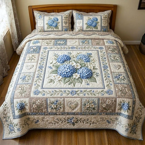 Floral Patchwork 3-Piece Quilted Bedding Set GFTOMA11225
