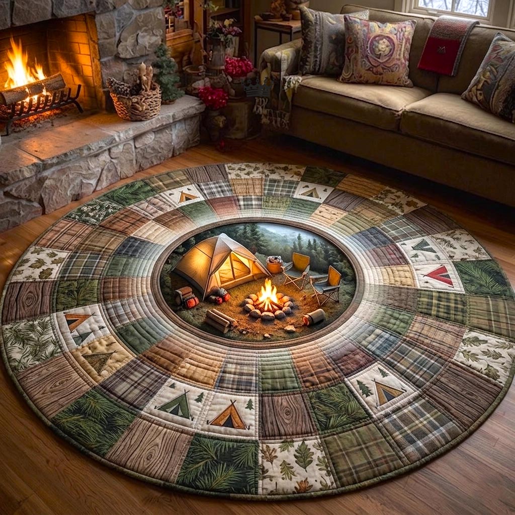 Camper Life Quilted Round Mat GFTOMA11227
