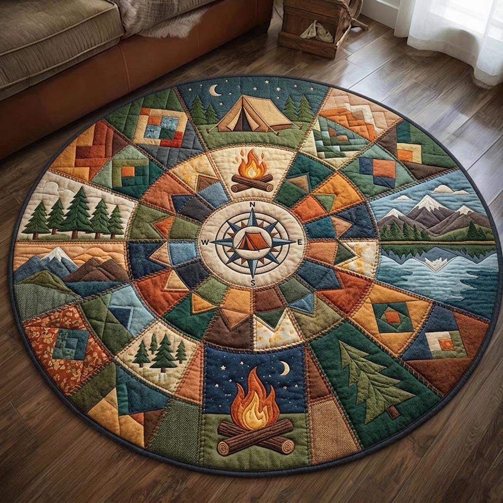 Camper Life Quilted Round Mat GFTOMA11231