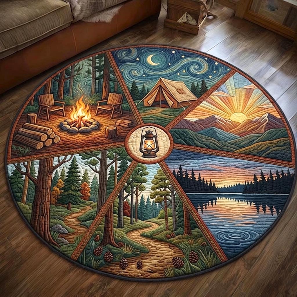 Camper Life Quilted Round Mat GFTOMA11232