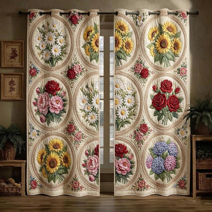 Spring Bloom Quilted Curtains GFTOMA11241C1